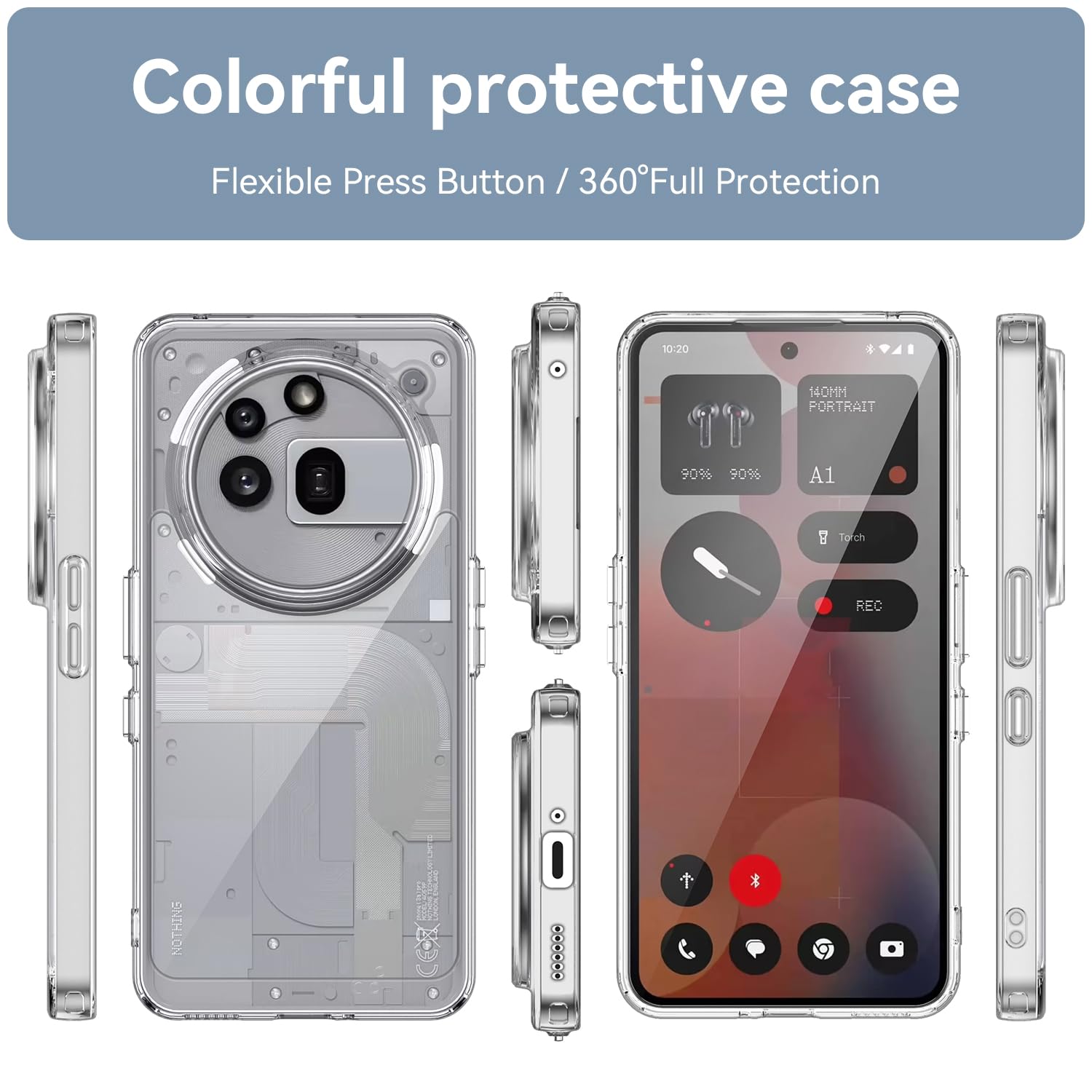 Amazon.com: Luchantle for Nothing Phone 3A Pro Case, 2 in 1 PC+TPU